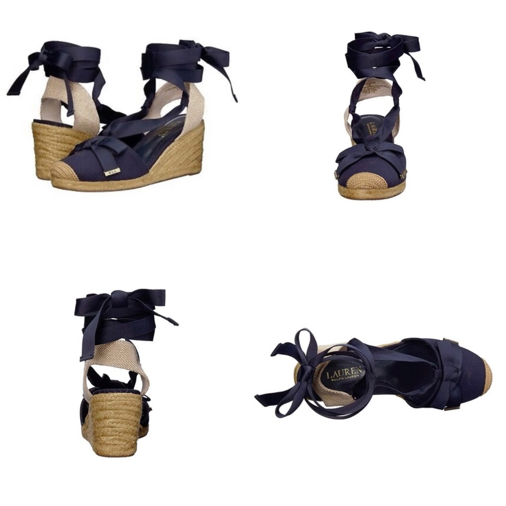 Lauren Ralph Lauren Hollie Espadrilles Ankle Tie Wedges